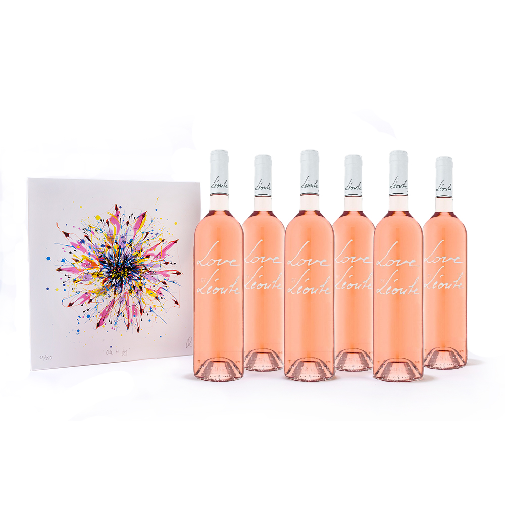 Love by Leoube Rosé 2022 Case 6 with Kathryn Callaghan Print