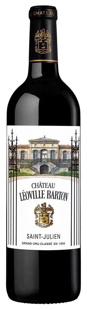 wine bottle with a house or chateau on a white label