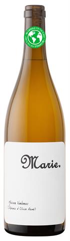 wine bottle with a name on a white label