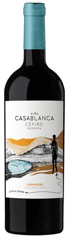 wine bottle with a man standing in front of mountains on a white label