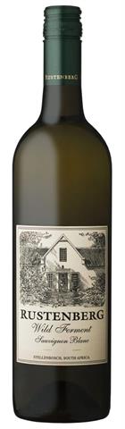wine bottle with a house on a brown label